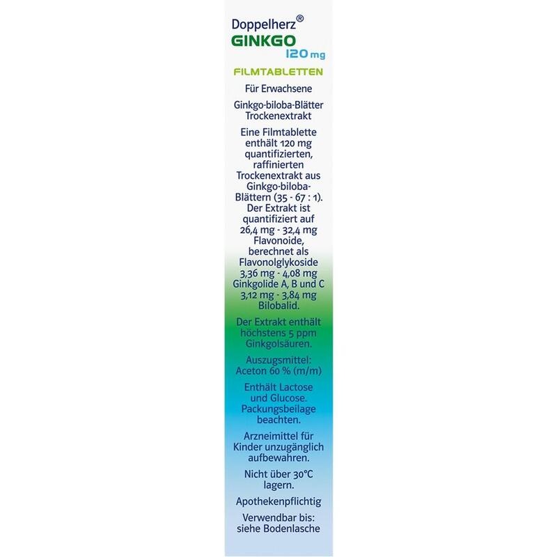 DOPPELHERZ Ginkgo 120 mg system Filmtabletten