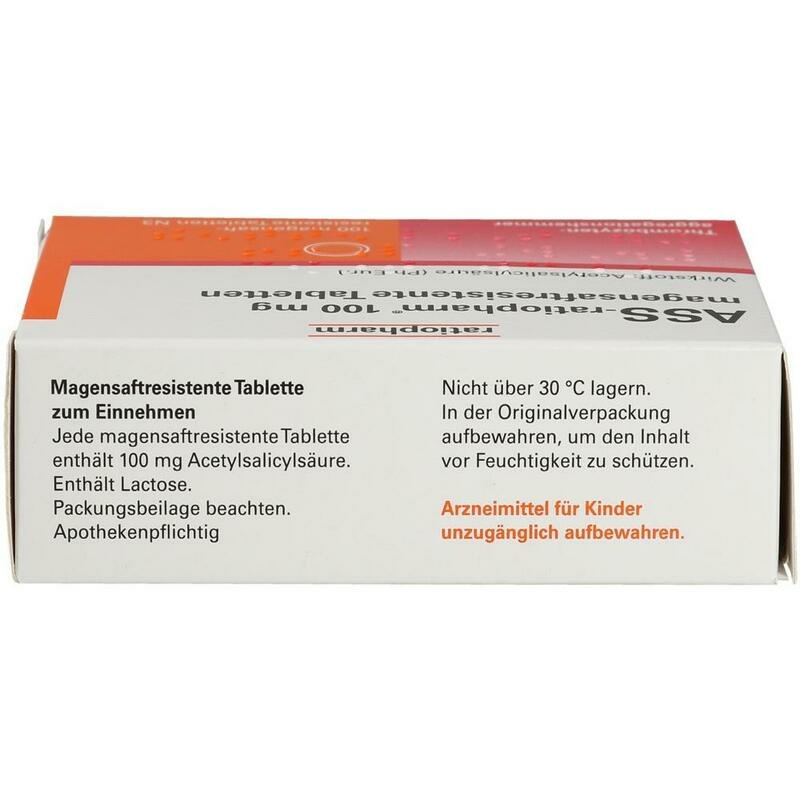 ASS-ratiopharm 100 mg magensaftres.Tabletten