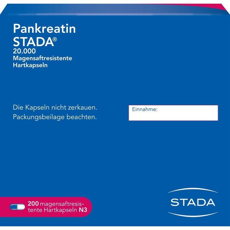 PANKREATIN STADA 20.000 magensaftres.Hartkapseln
