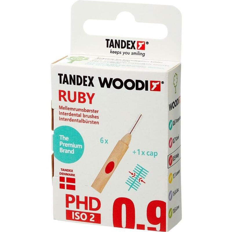 TANDEX WOODI Interdentalb.PHD 0.9/ISO 2 ruby