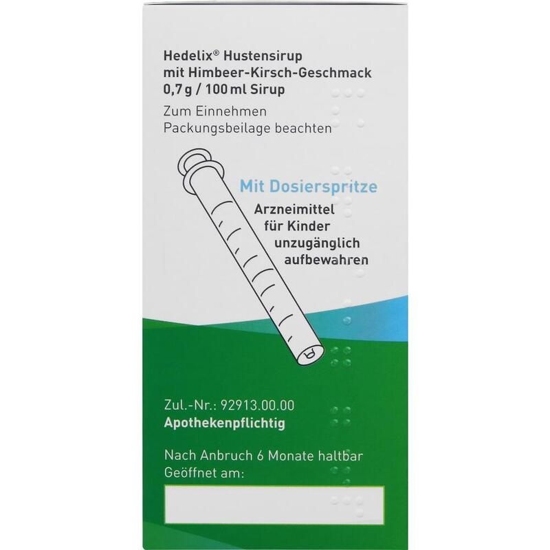 HEDELIX Hustensirup mit Himbeer-Kirsch-Geschmack
